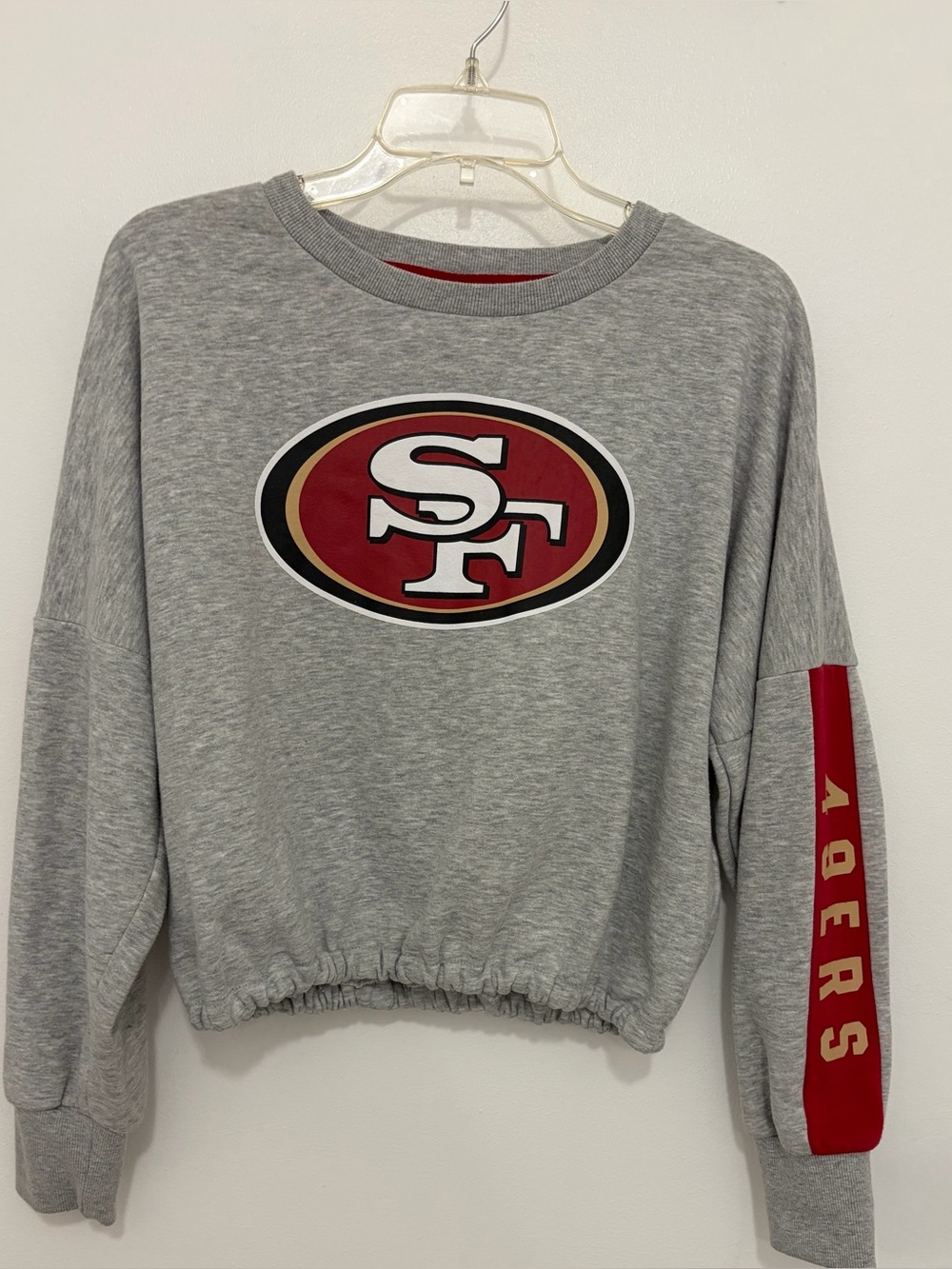 San Francisco 49ers Gray Cropped Sweatshirt